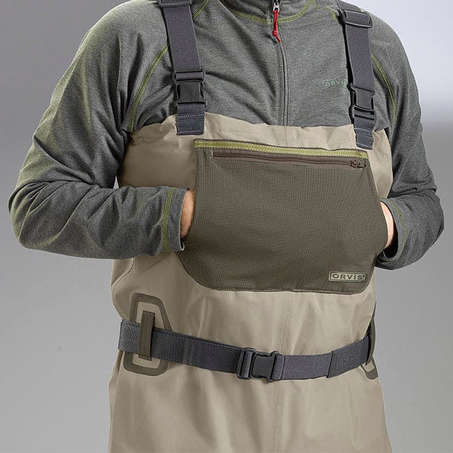 Orvis Silver Sonic stocking foot chest waders medium long fly fishing
