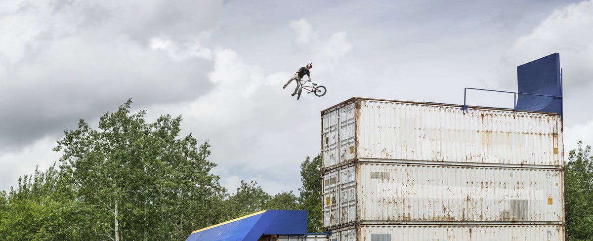 Shipping Container Tetris and BMX Backflips 
