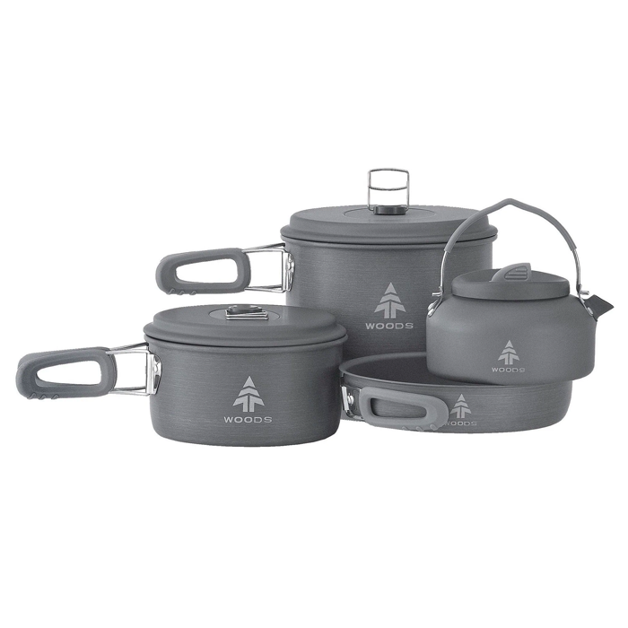 Woods Selkirk Anodized 4-pc Camping Cook Set